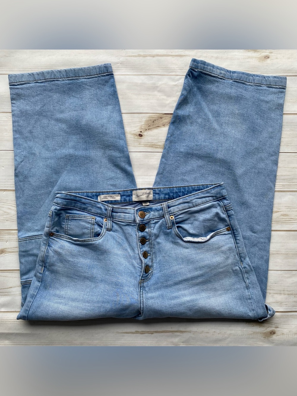 Universal Thread highest rise wide leg denim cropped carpenter jeans light wash